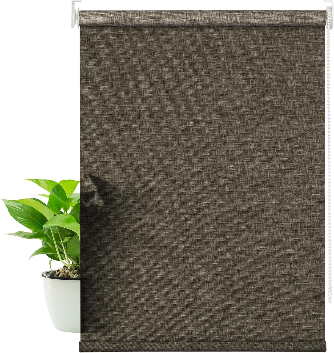 BERISSA Persianas enrollables con filtro de luz para ventana, persianas enrollables de tela con aislamiento térmico para el hogar, dormitorio,