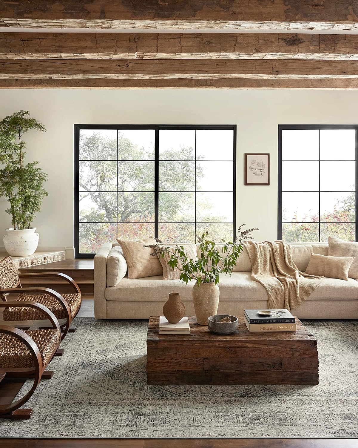 Loloi x Magnolia Home by Joanna Gaines Sinclair SIN-04 Collection – Alfombra rectangular de 7 pies 6 pulgadas x 9 pies 6 pulgadas, color