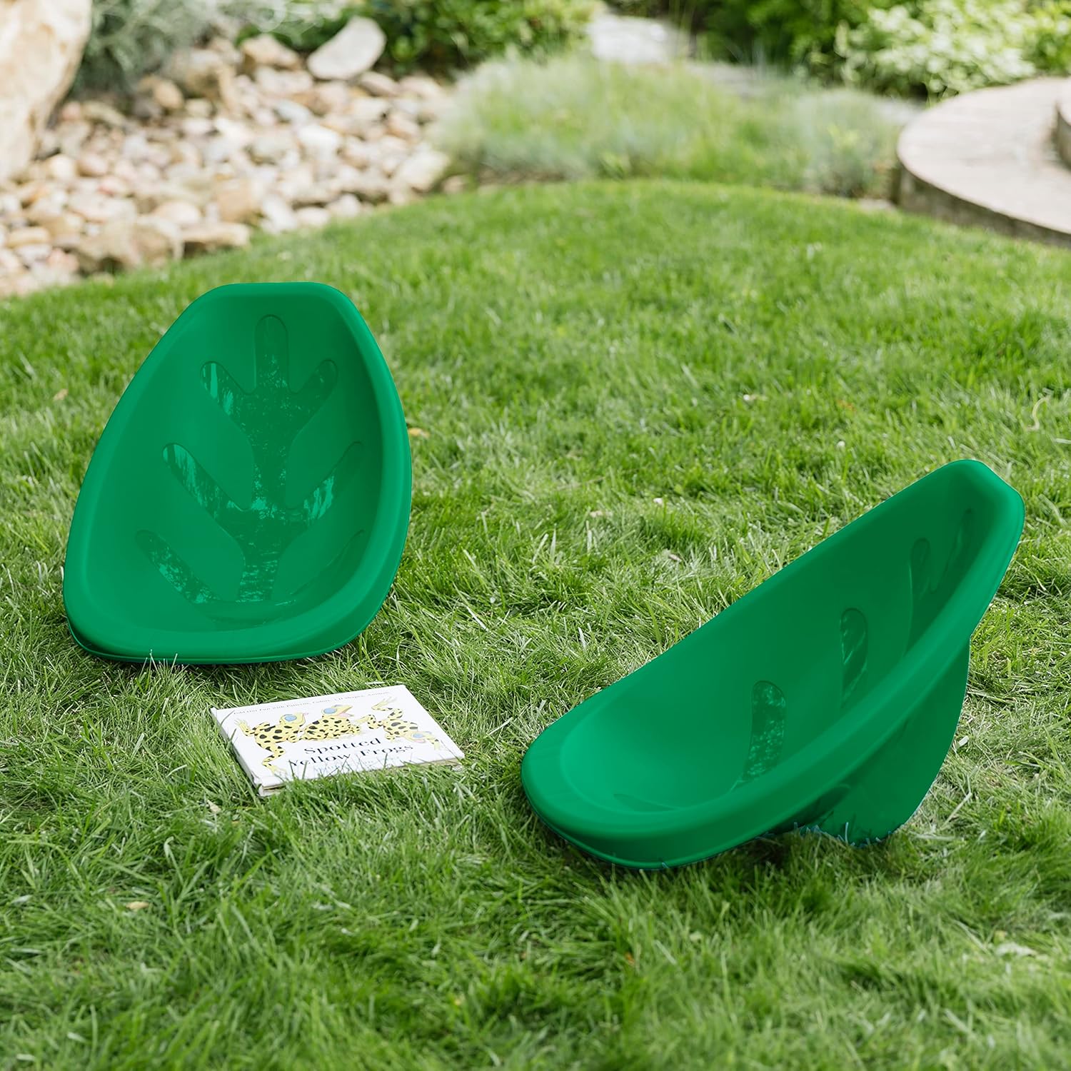 ECR4Kids Leaf – Asiento de suelo, silla mecedora, esmeralda, 6 piezas