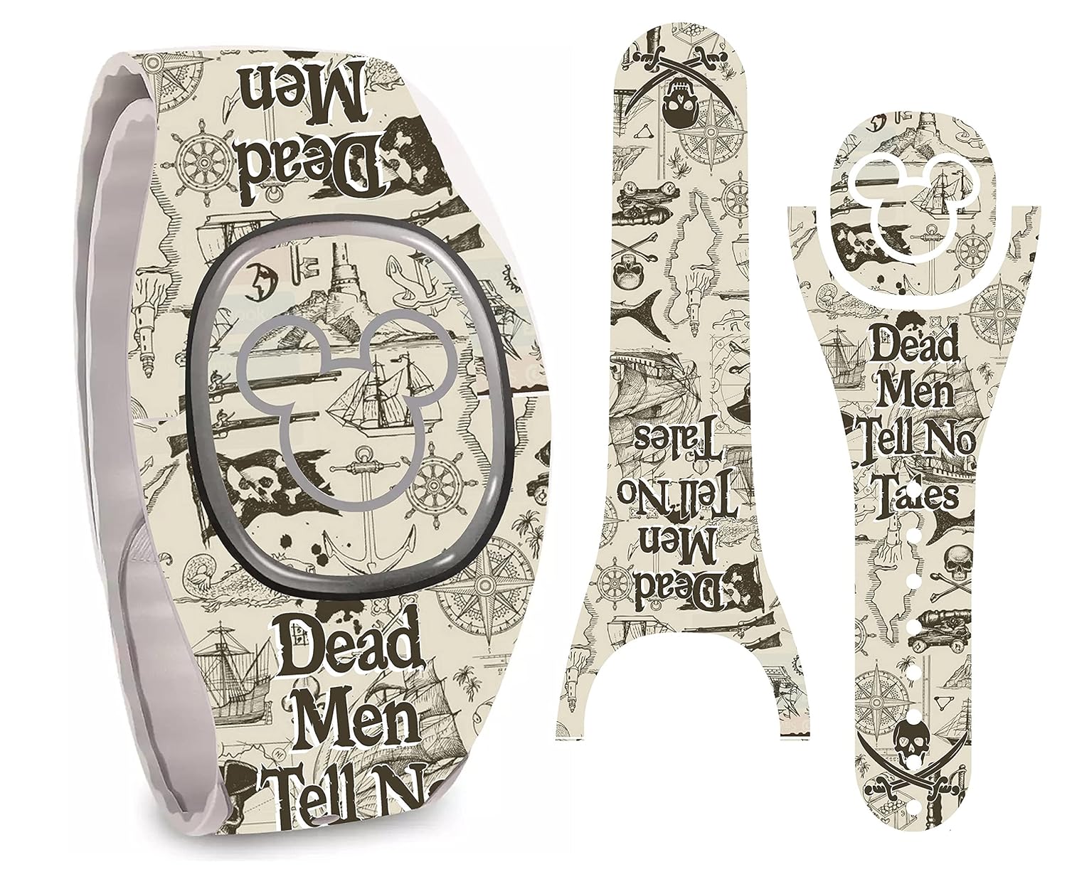 Dead Men Tell No Tales Wrap Magic Band + Skin Vinyl Decal Wrap Compatible with MagicBand+ (New 2022 Release)