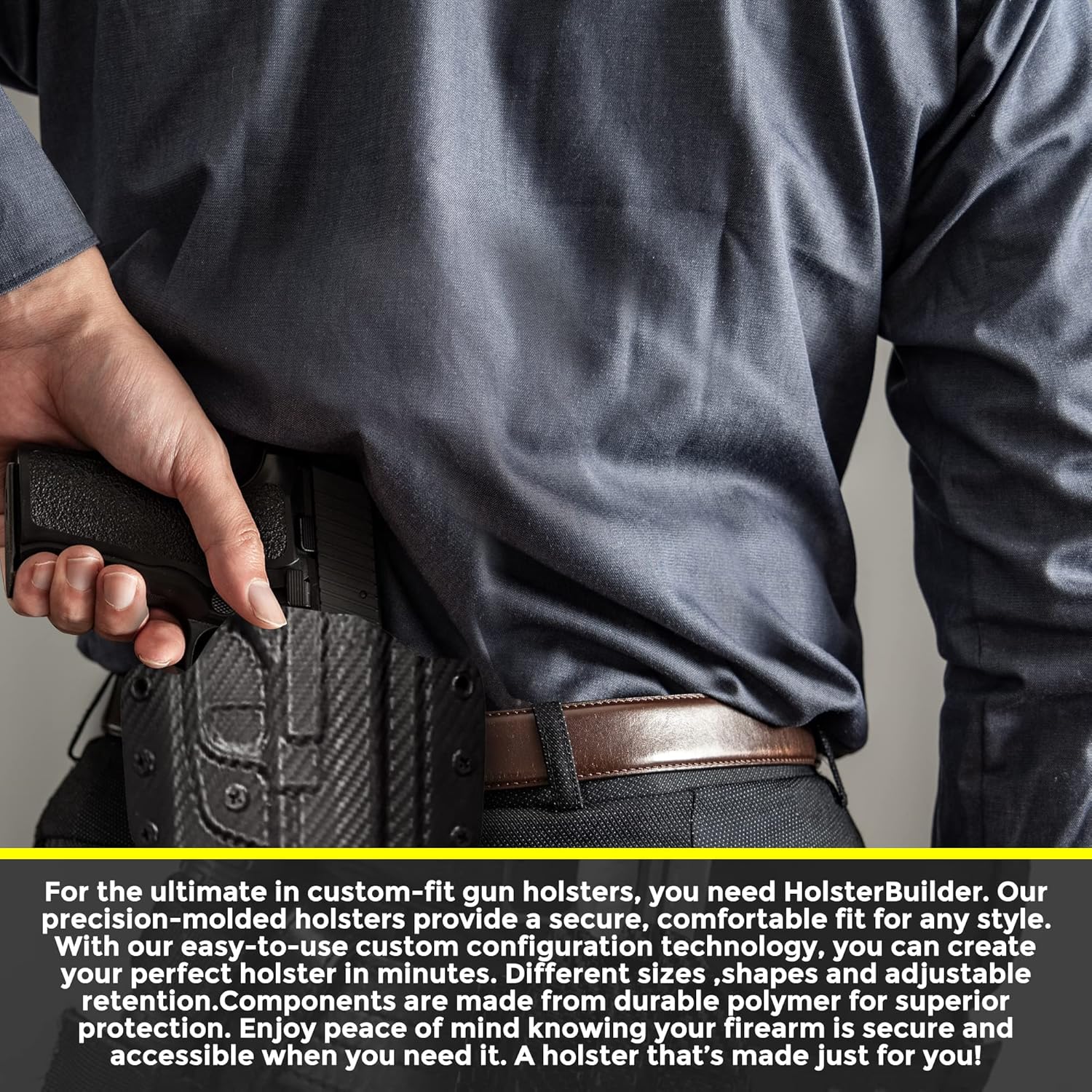 Funda OWB de alta calidad para transporte oculto, ajustable y duradera, funda universal para pistola para hombres y mujeres, cómodo uso diario,
