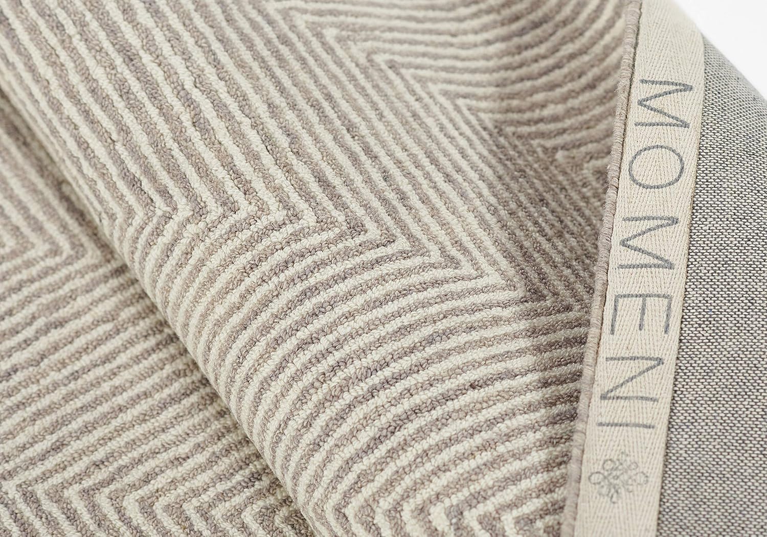 Momeni Charles – Alfombra de lana copetuda a mano para interiores, color gris topo, 2 x 3 pies
