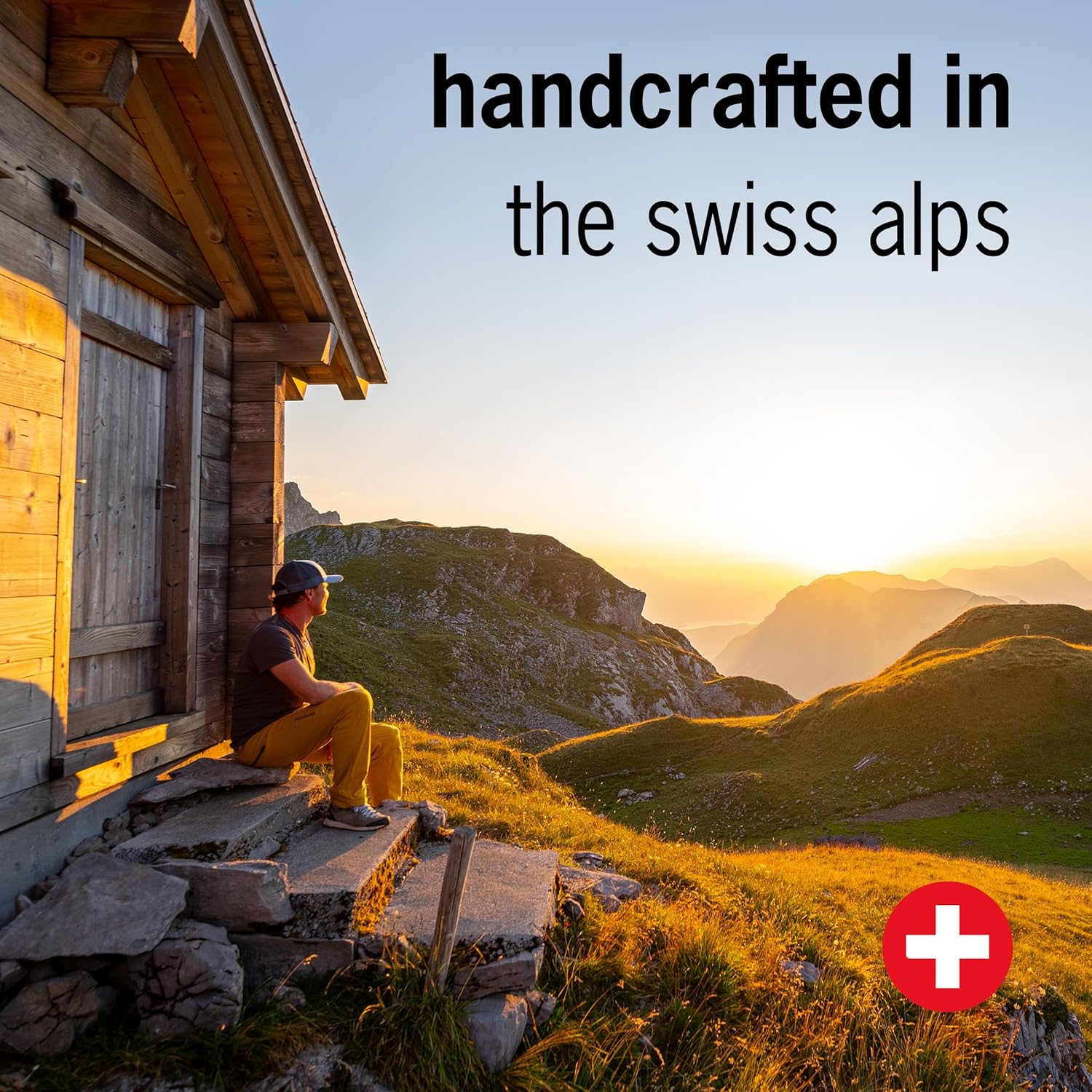 PanoramaKnife Cuchillo de cocina  Fabricado en Suiza  Picos de Estados Unidos  Cordilleras parecidas a la hoja  Acero inoxidable quirúrgico + madera