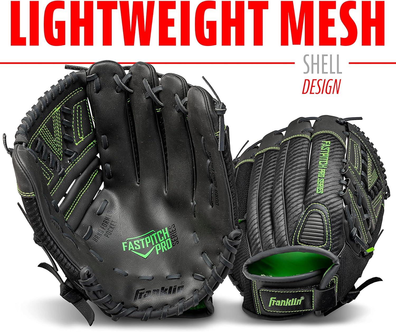 Franklin Sports – Guantes de softball de la serie profesional Fastpitch, mano derecha o izquierda, tallas para adultos y jóvenes de 11, 11.5, 12,