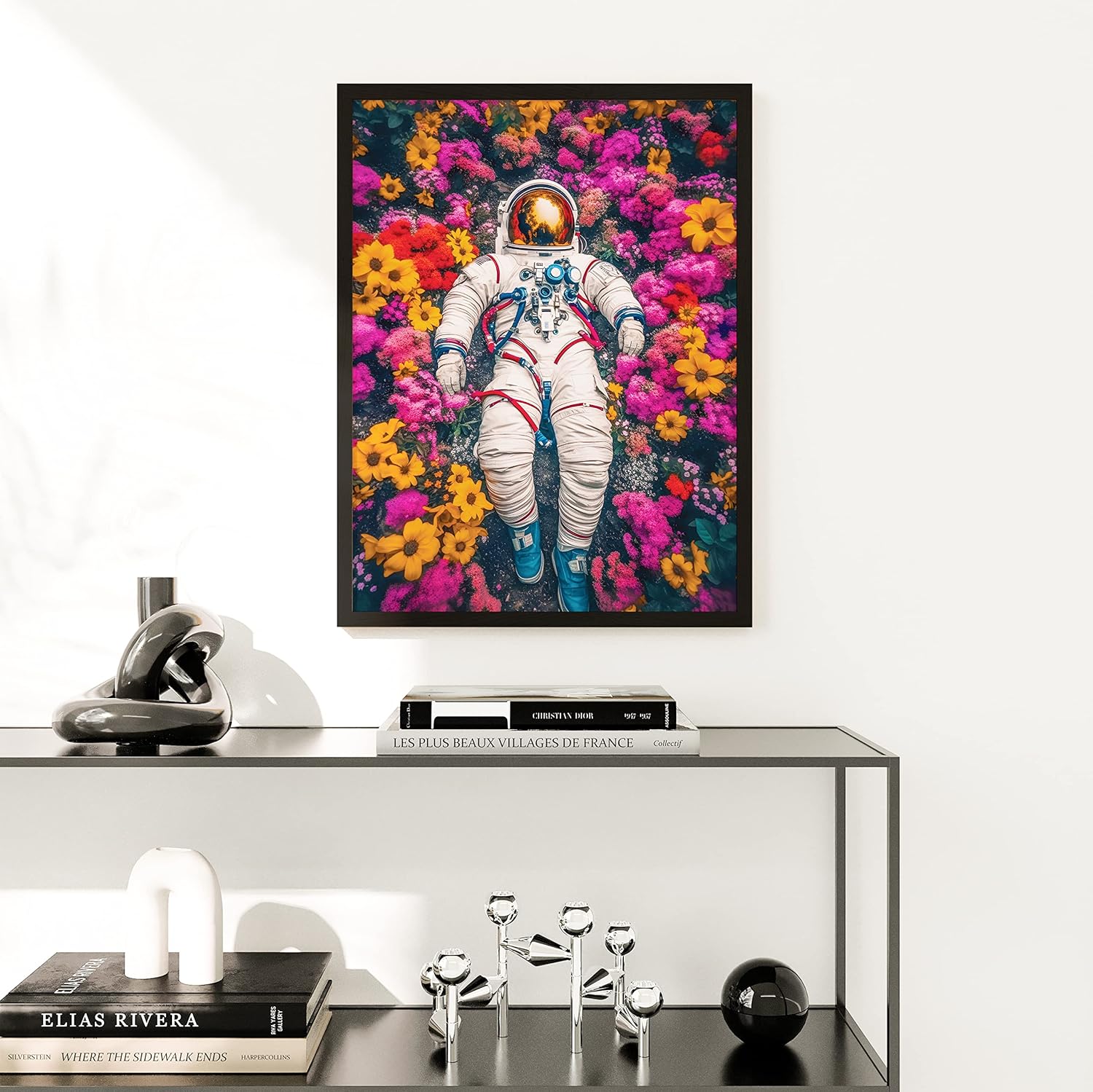 EXCOOL CLUB Decoración de astronauta espacial, póster de astronautas geniales de 12 x 16 pulgadas, arte de pared espacial para niños, estampado de