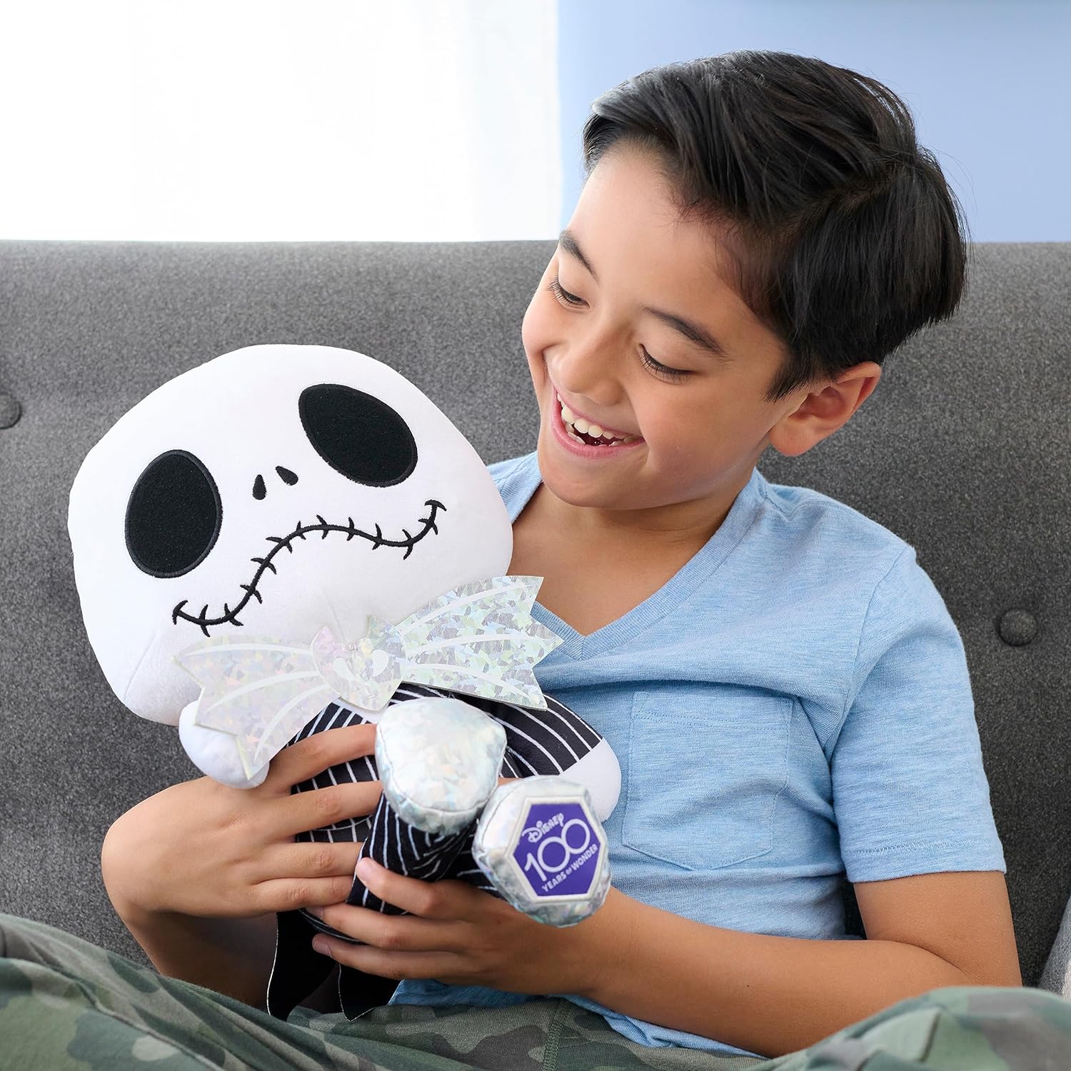 Just Play Disney 100 Years of Wonder Jack Skellington – Peluche grande, con licencia oficial para niños de 2 años en adelante