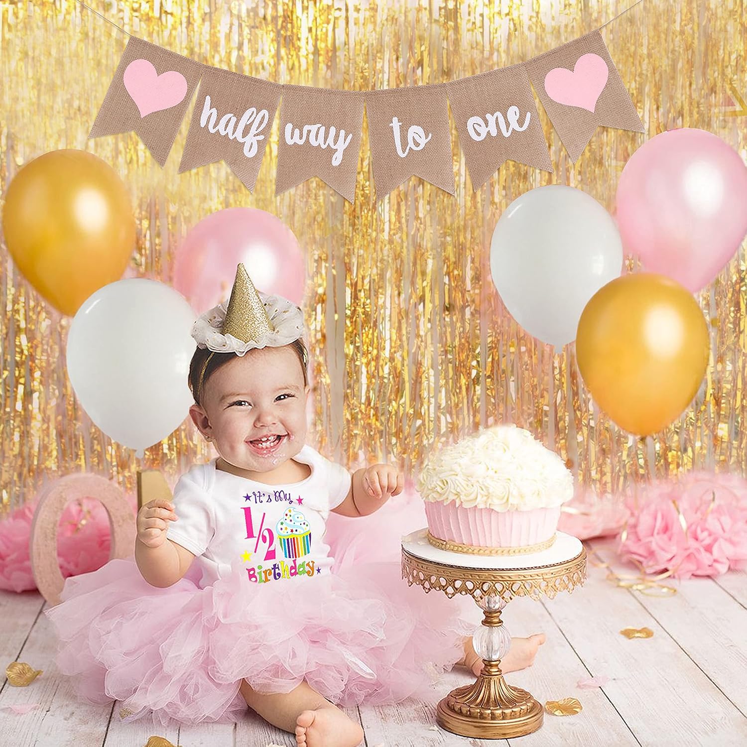 Cartel de medio camino a uno  Cartel de mitad de cumpleaños, es mi 12 cumpleaños, decoraciones de medio cumpleaños, pancarta de cumpleaños de