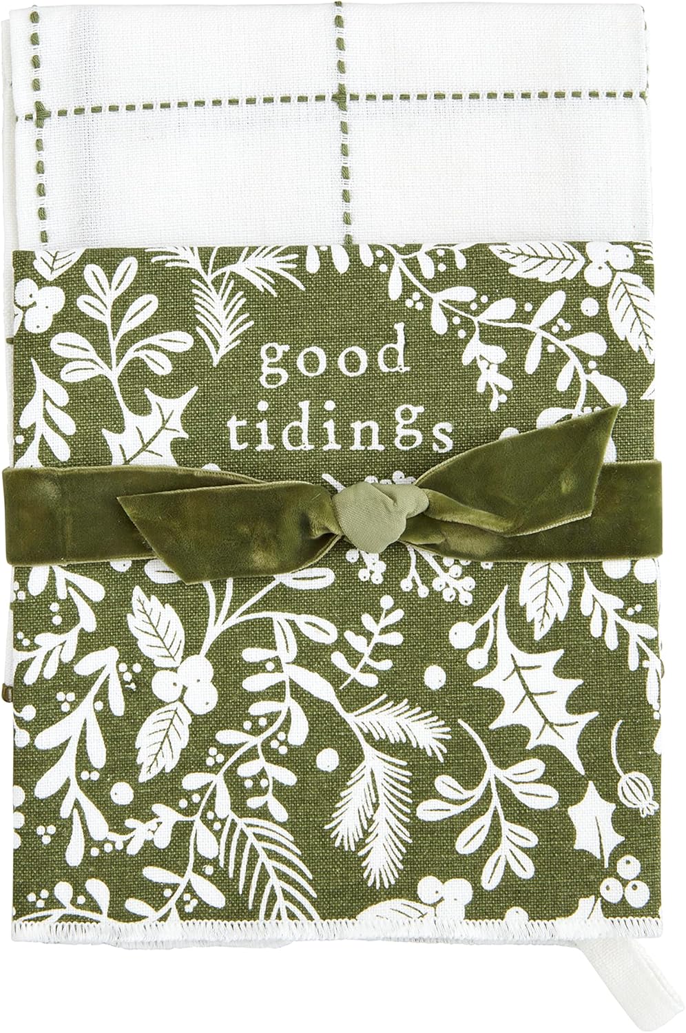 Mud Pie Juego de toallas blancas de Navidad, bueno, 16 12 “x 26”