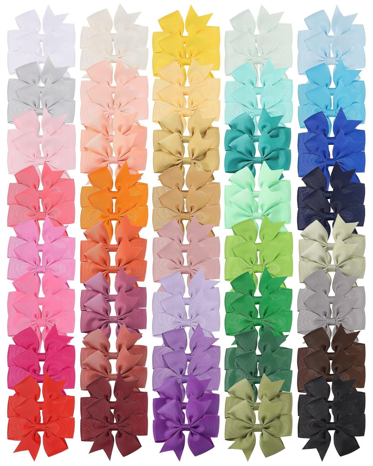 Choicbaby Lazos para el pelo para niñas, lazos para el pelo de 3 pulgadas con cinta de grogrén para niñas pequeñas, accesorios para el cabello,