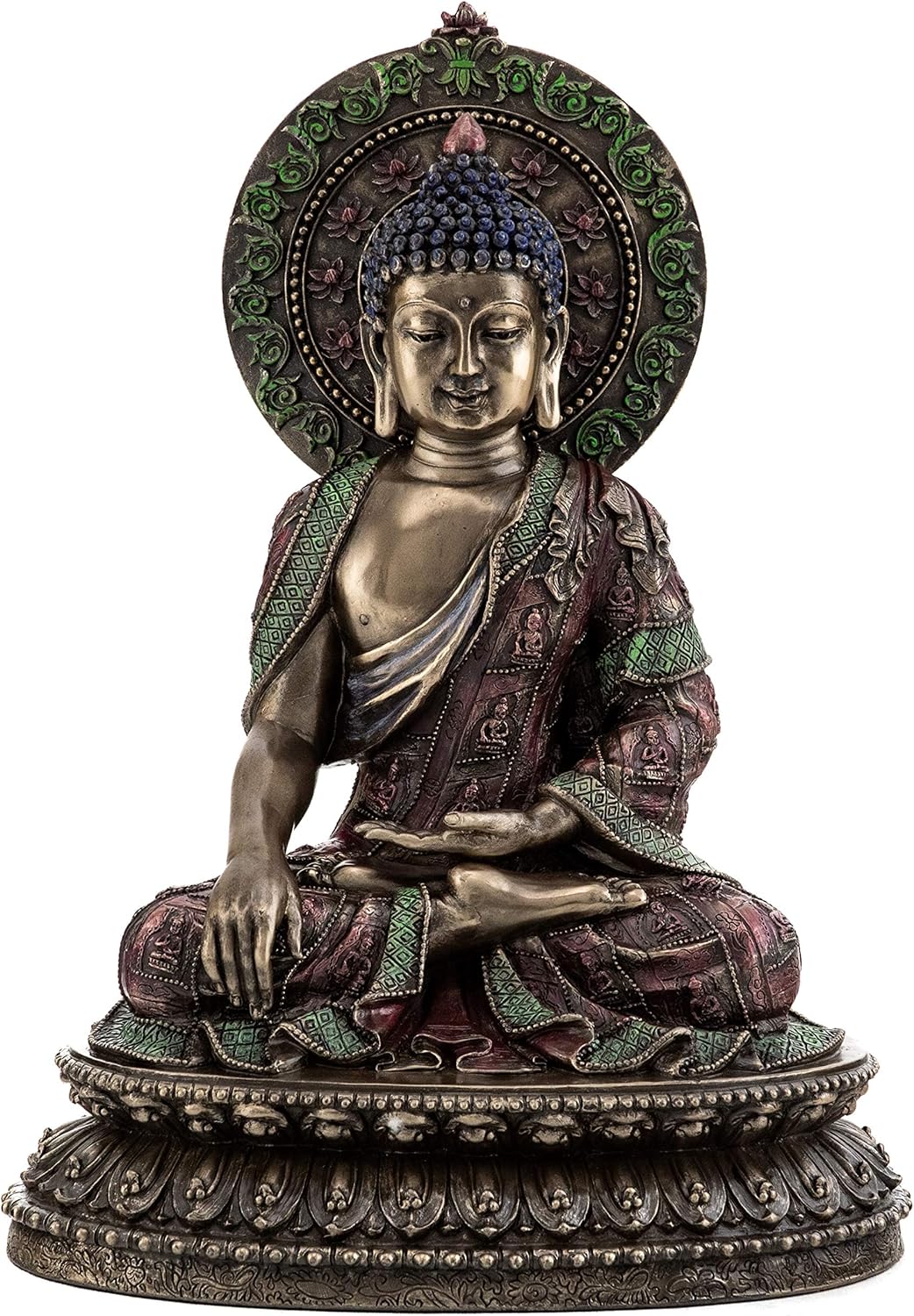 Top Collection Estatua de Buda Shakyamuni – Escultura “El iluminado” en bronce fundido en frío, figura de Buda Supremo de 10.5 pulgadas