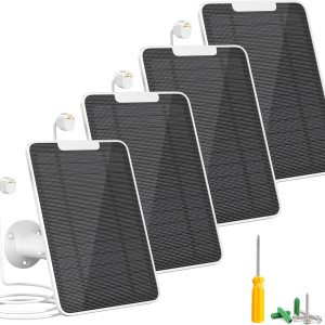 Cargador de panel solar de 5 W compatible con cámara Google Nest para exteriores e interiores (versión de batería), panel solar impermeable IP65 Cargador de panel solar de 5 W compatible con cámara Google Nest para exteriores e interiores (versión de batería), panel solar impermeable IP65