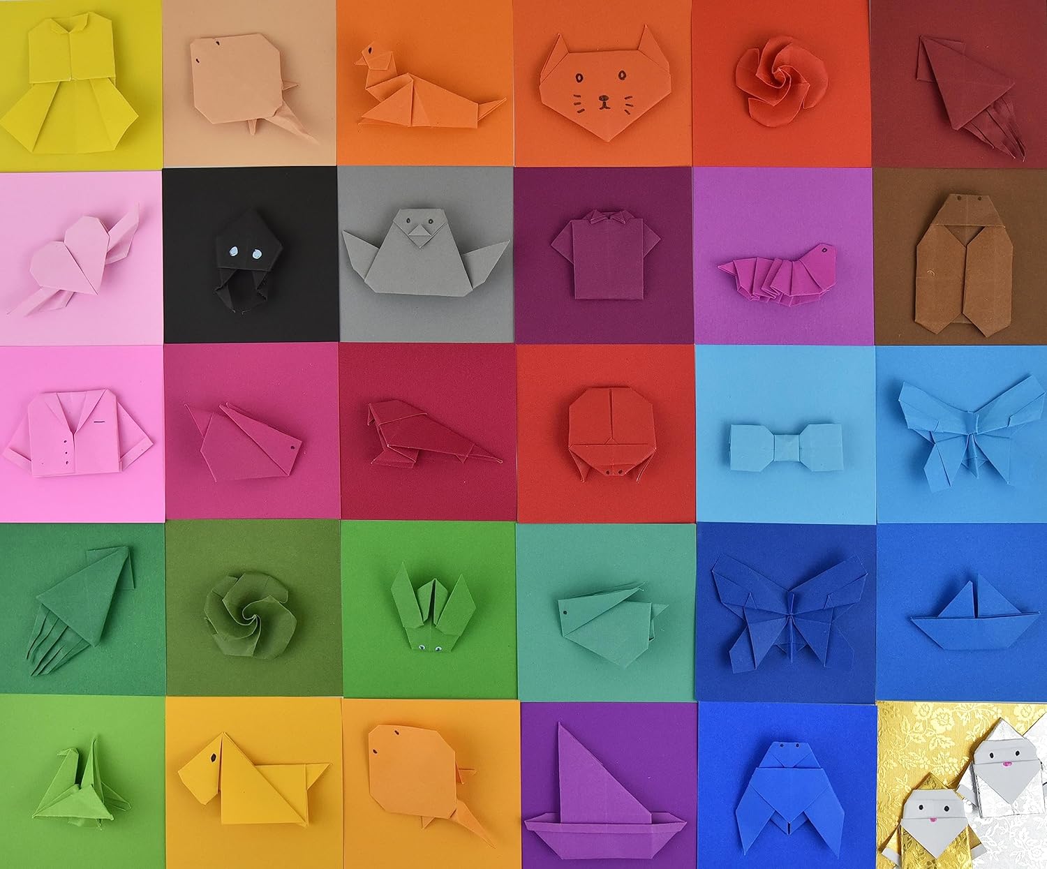 100 papel de origami de doble cara de 6 x 6 pulgadas, cuadrado fácil de plegar para papel plegable, grúas de origami, papel de álbum de recortes,