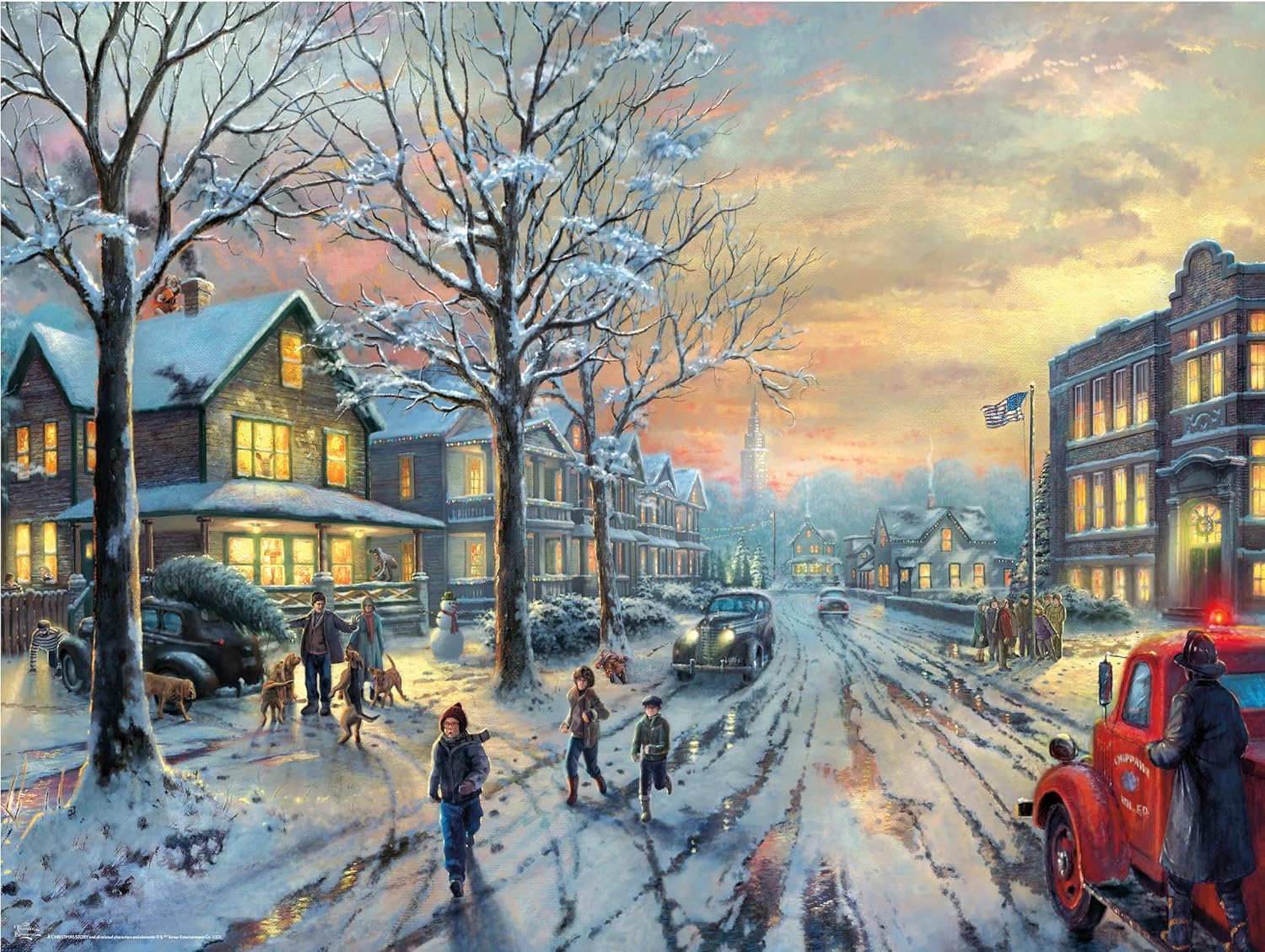 Ceaco – Thomas Kinkade – Películas navideñas – Una historia de Navidad – Rompecabezas de 300 piezas