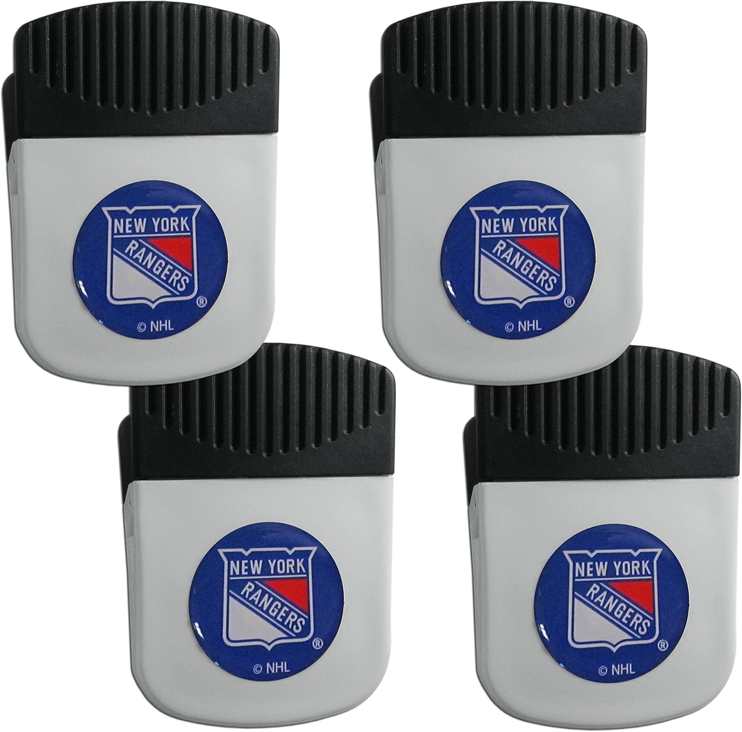 NHL Siskiyou Sports Fan Shop New York Rangers Chip Clip Imán, paquete de 4 colores del equipo