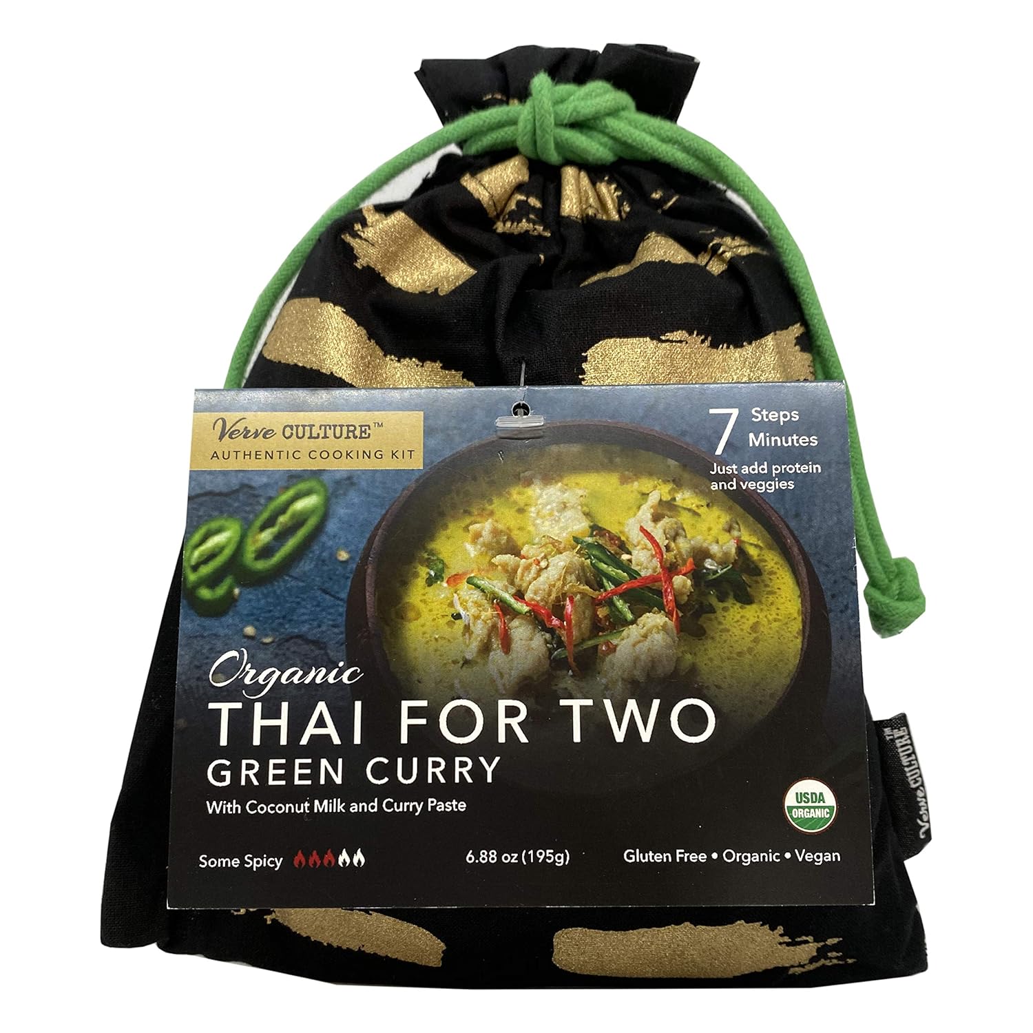Verve CULTURE – Kit de cocina tailandés para dos  Kit de cocina de curry verde orgánico USDA  Auténtica cocina tailandesa  Juego de regalo de cocina