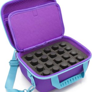 CASEMATIX Estuche de aceite esencial para transportar 20 botellas individuales de 0.2 fl oz, 0.39 onzas líquidas y 0.5 onzas líquidas, bolsa de CASEMATIX Estuche de aceite esencial para transportar 20 botellas individuales de 0.2 fl oz, 0.39 onzas líquidas y 0.5 onzas líquidas, bolsa de