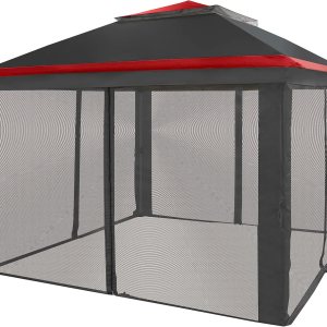 CROWN SHADES Gazebo desplegable para exteriores de 11 x 11 pulgadas, kioscos de patio de 10 x 10 pulgadas, bloqueo central patentado, instalación CROWN SHADES Gazebo desplegable para exteriores de 11 x 11 pulgadas, kioscos de patio de 10 x 10 pulgadas, bloqueo central patentado, instalación