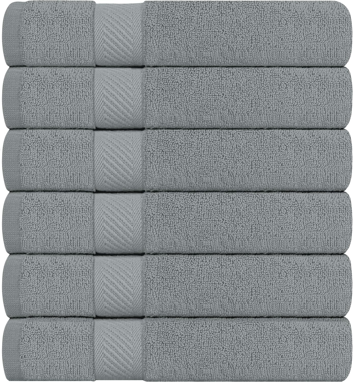 Utopia Towels Juego de 6 toallas de baño pequeñas, 100% algodón hilado en anillo (22 x 44 pulgadas), toallas de secado rápido ligeras y altamente