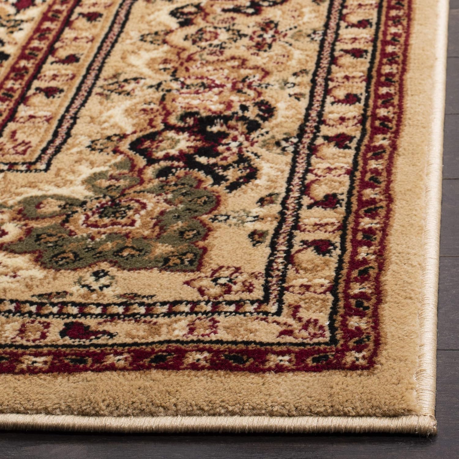 SAFAVIEH Lyndhurst Collection LNH221C – Alfombra cuadrada de 8 pies multicolor  beige tradicional oriental, no desprende pelusa, para sala de estar,
