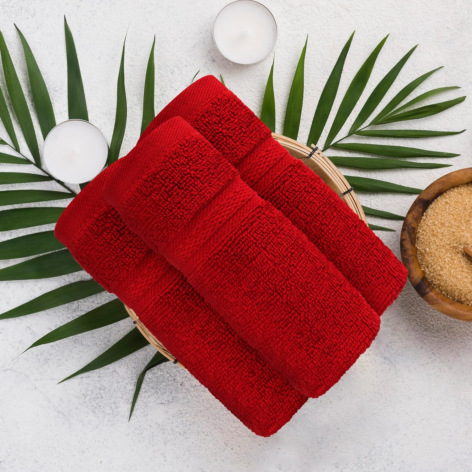Towel and Linen Mart – Juego de 4 paños de lavado, 100% algodón, lujosas, altamente absorbentes y suaves al tacto, perfectas para el uso diario (12