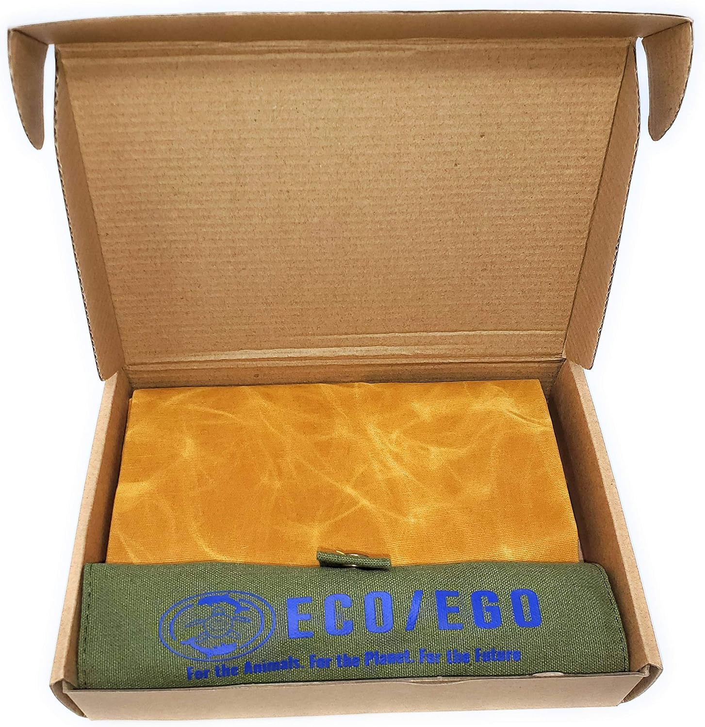 Juego de loncheras de lona ecológica. 1 bolsa de almuerzo de lona encerada resistente e impermeable1 juego de cubiertos de bambú (1 cuchillo, 1
