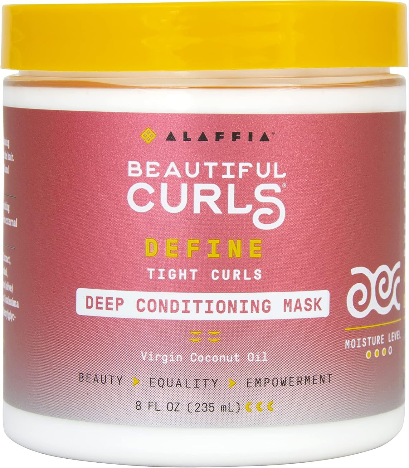 Alaffia Cuidado del cabello, hermosos rizos profundos acondicionadores, productos para el cabello grueso y rizado, vitaminas nutritivas, aceite de