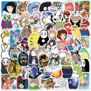 100 calcomanías de Miyazaki Hayao, calcomanías de anime de dibujos animados, calcomanías de vinilo para Hydro Flask, laptop, botella de agua, 100 calcomanías de Miyazaki Hayao, calcomanías de anime de dibujos animados, calcomanías de vinilo para Hydro Flask, laptop, botella de agua,