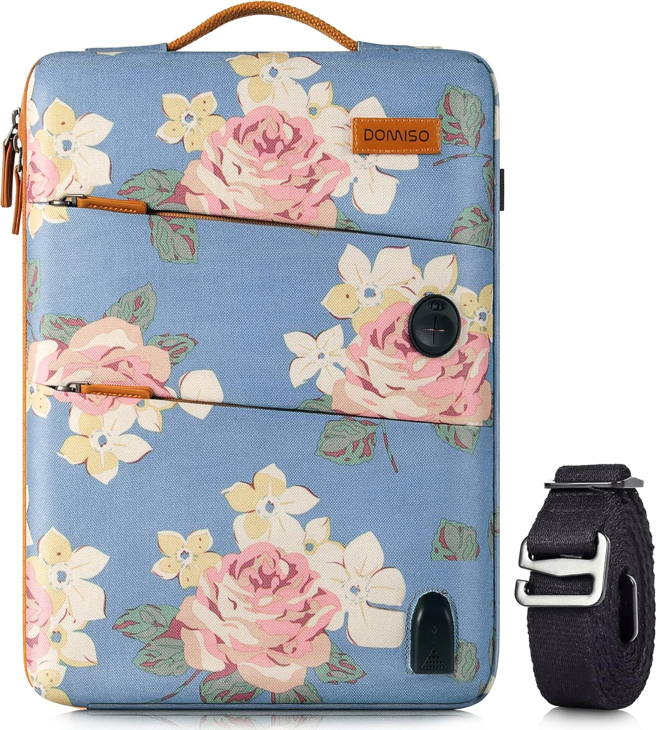 DOMISO Funda impermeable de lona para portátil de 10.1 pulgadas con puerto de carga USB, orificio para auriculares para portátiles de 10.1-10.5