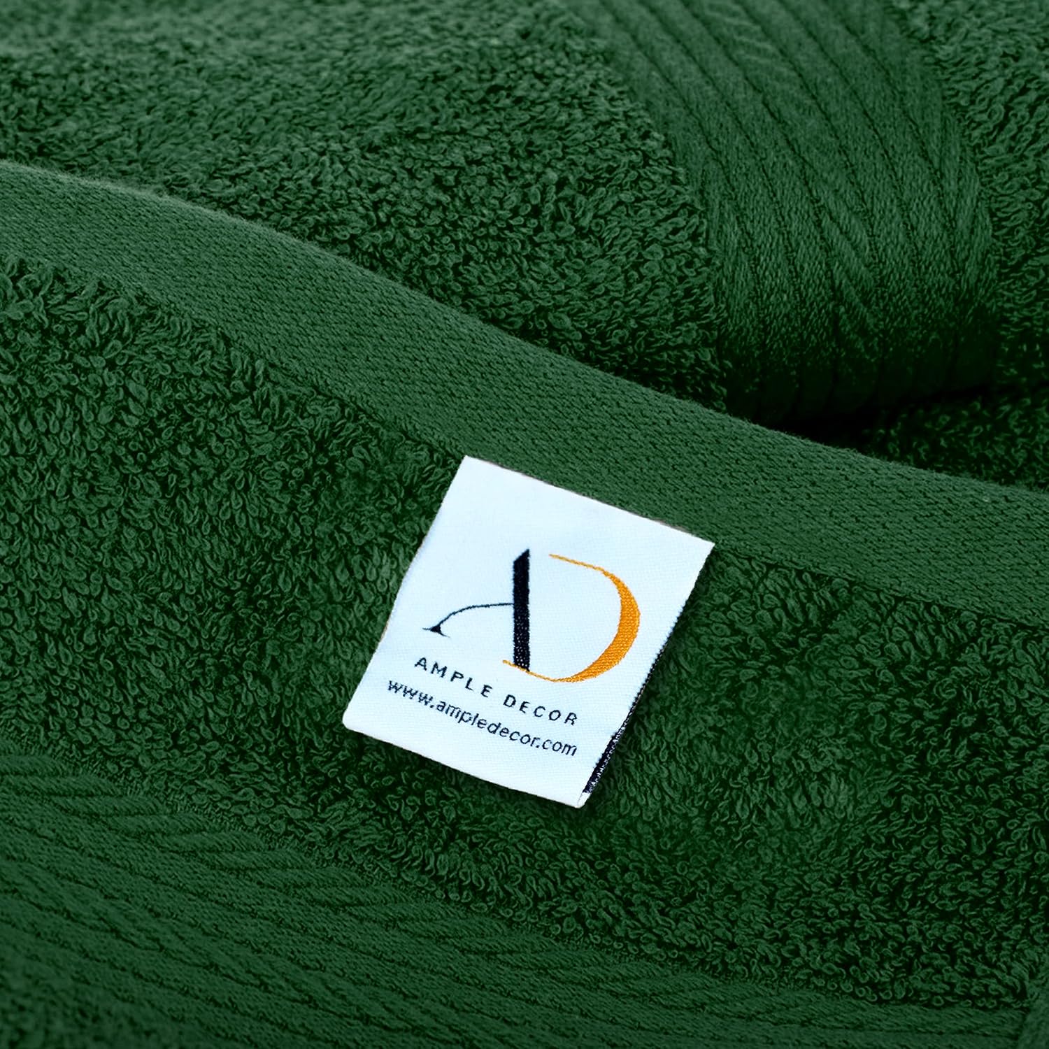 Paquete de 10 paños de 12 x 12 pulgadas, 100% algodón de 600 GSM, suaves, absorbentes y reutilizables, ideales para baño y tocador, color verde