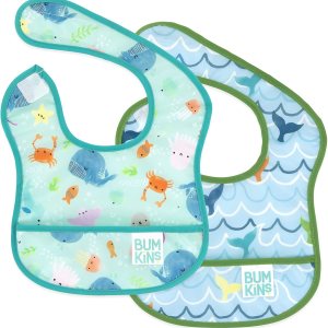 Babero impermeable Bumkins, paquete de 2 unidades Babero impermeable Bumkins, paquete de 2 unidades