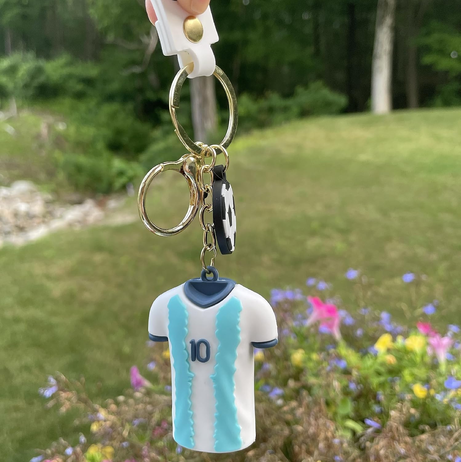 Mikella – Llavero de jersey de la Copa Mundial de Fútbol, Moda Creativa, Llavero con colgante de jersey deportivo