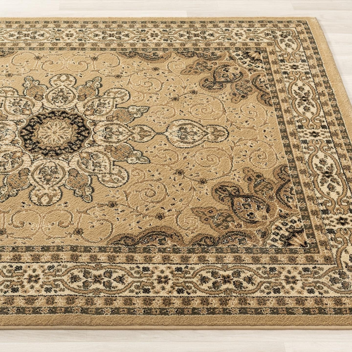 LUXE WEAVERS Brighton Collection 1467 – Alfombra rectangular de 8 x 10 pulgadas, diseño floral oriental con medallón
