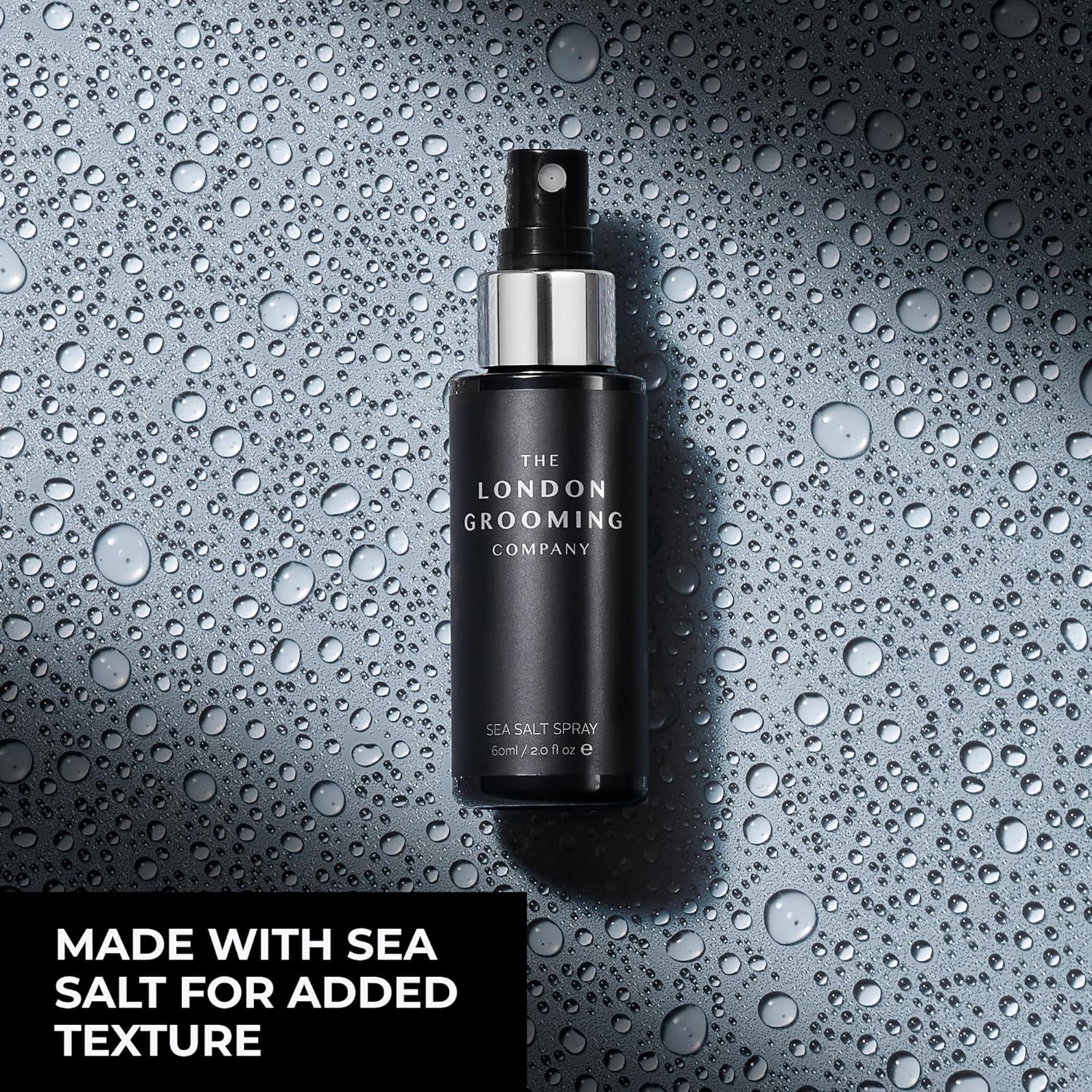 The London Grooming Company Agente de peinado del cabello, espray de sal marina para hombres, 2.0 onzas líquidas, sujeción firme, acabado mate,