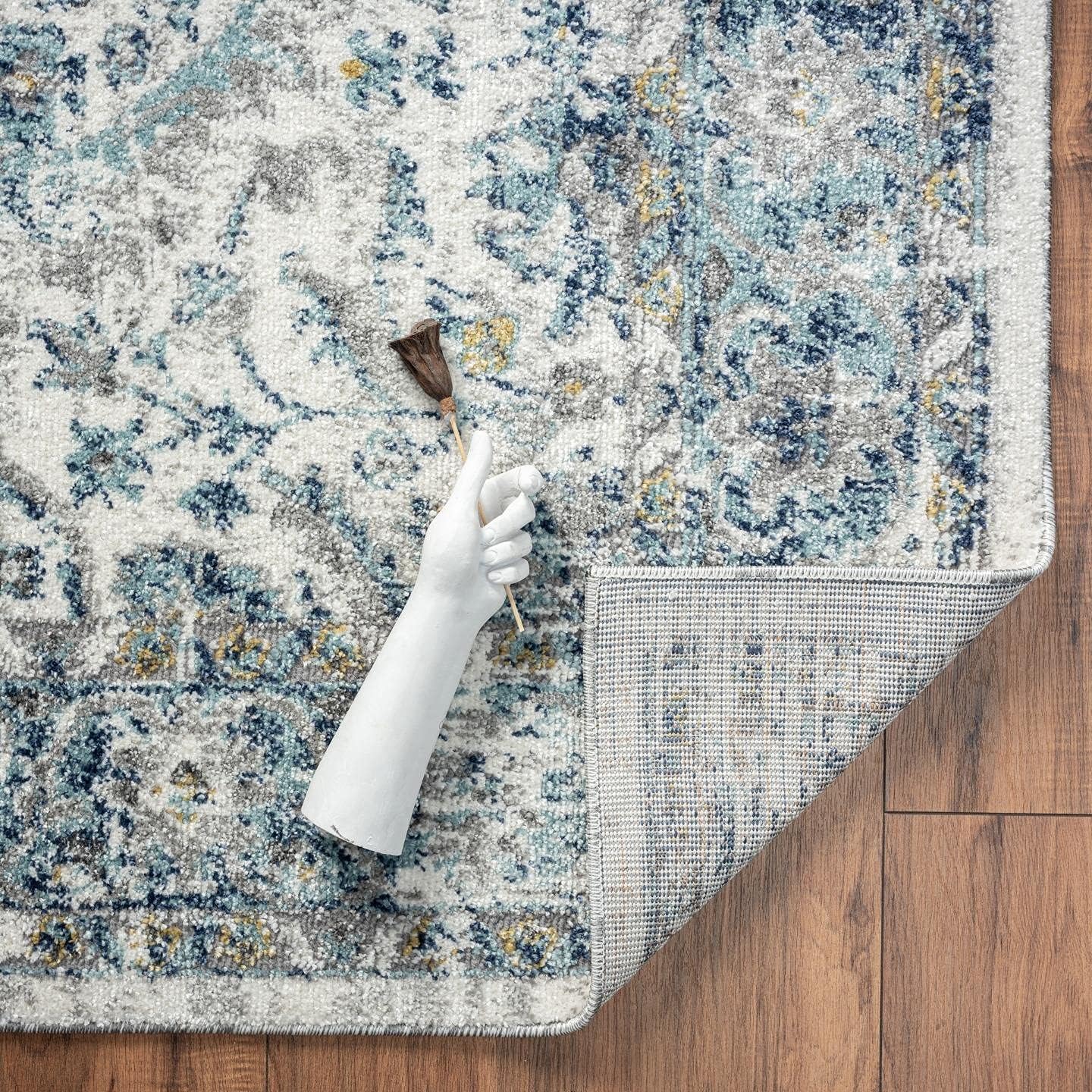 LUXE WEAVERS Euston Collection 8060 – Alfombra oriental moderna color marfil (5 x 7 pulgadas)