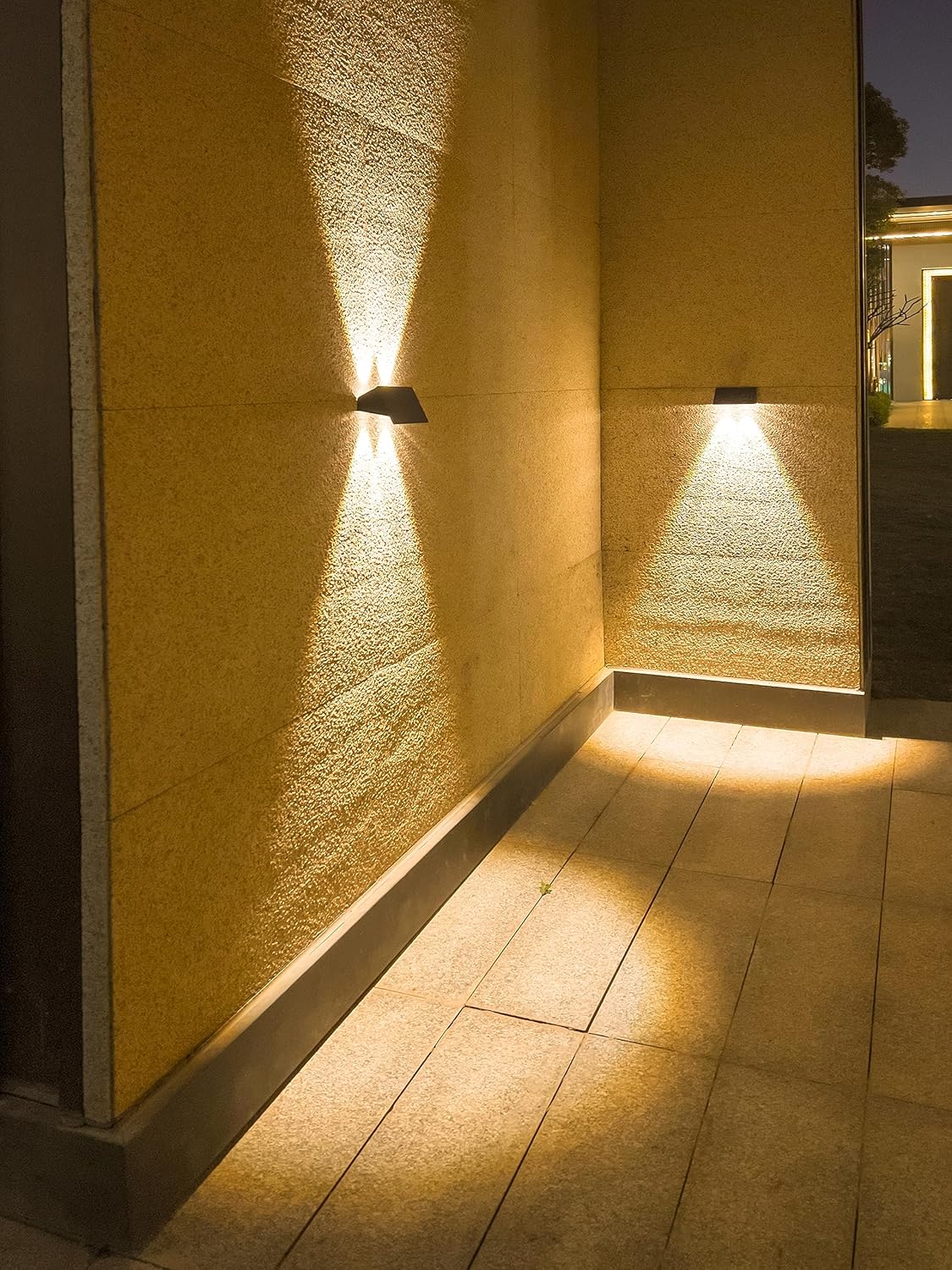 imasay Luces solares para iluminación exterior, arriba y abajo, luz solar para exteriores, dos modos de iluminación, encendidoapagado automático,