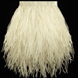 Ribete de plumas de avestruz beige, 2 yardas de 5 a 7 pulgadas, ribete de flecos para manualidades, ropa de costura, vestido latino, boda o fiesta Ribete de plumas de avestruz beige, 2 yardas de 5 a 7 pulgadas, ribete de flecos para manualidades, ropa de costura, vestido latino, boda o fiesta