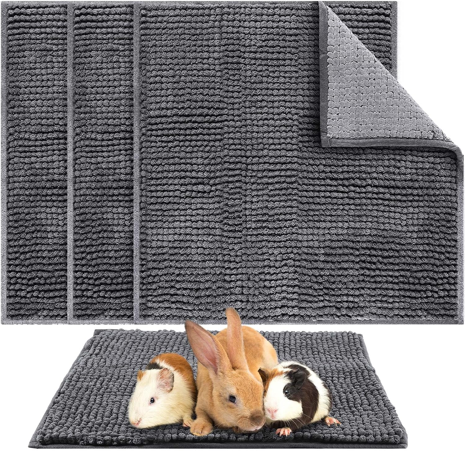 Juego de 4 piezas de ropa de cama de cobaya, cobaya, almohadillas de forro polar lavables para orina reutilizables, tapete de entrenamiento de