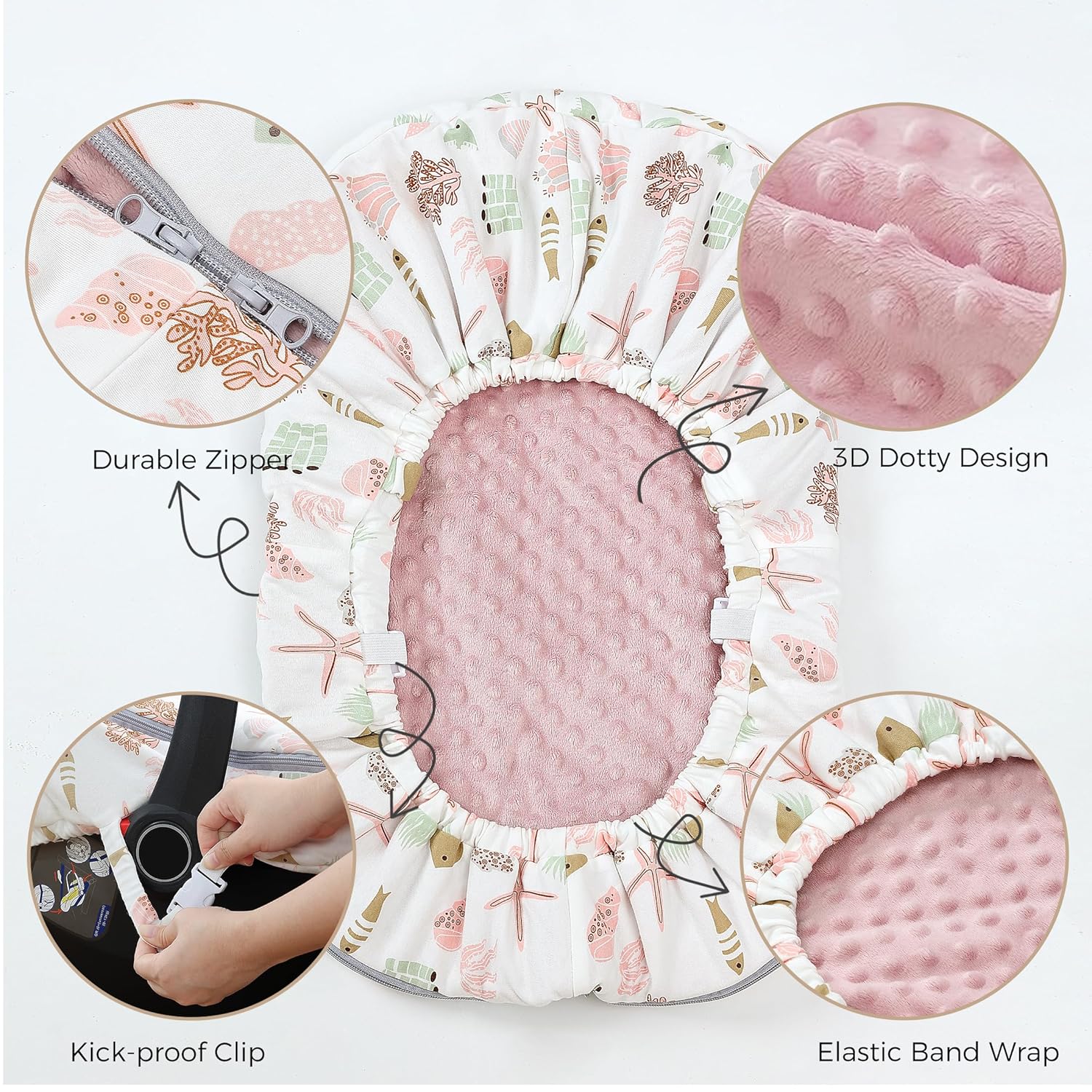 ATOROBROS Funda de asiento de automóvil para bebé compatible con cochecito Doona y asiento de automóvil estándar para bebé, resistente al invierno,