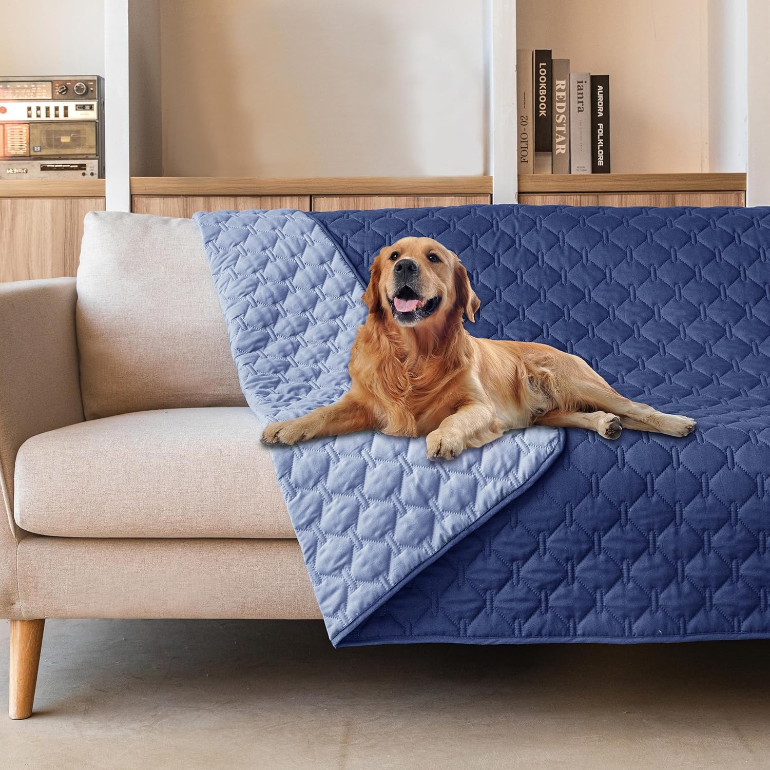 gogobunny Manta impermeable 100% de doble cara para perro, funda de cama suave para mascotas, reversible, protege muebles, sofá, auto para