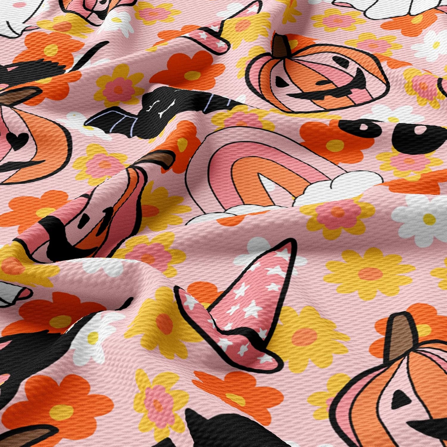 The Yard – Tela texturizada con textura de bala de calabaza para otoño y Halloween, Liverpool, tela de punto grueso de 1 yarda para coser ropa con