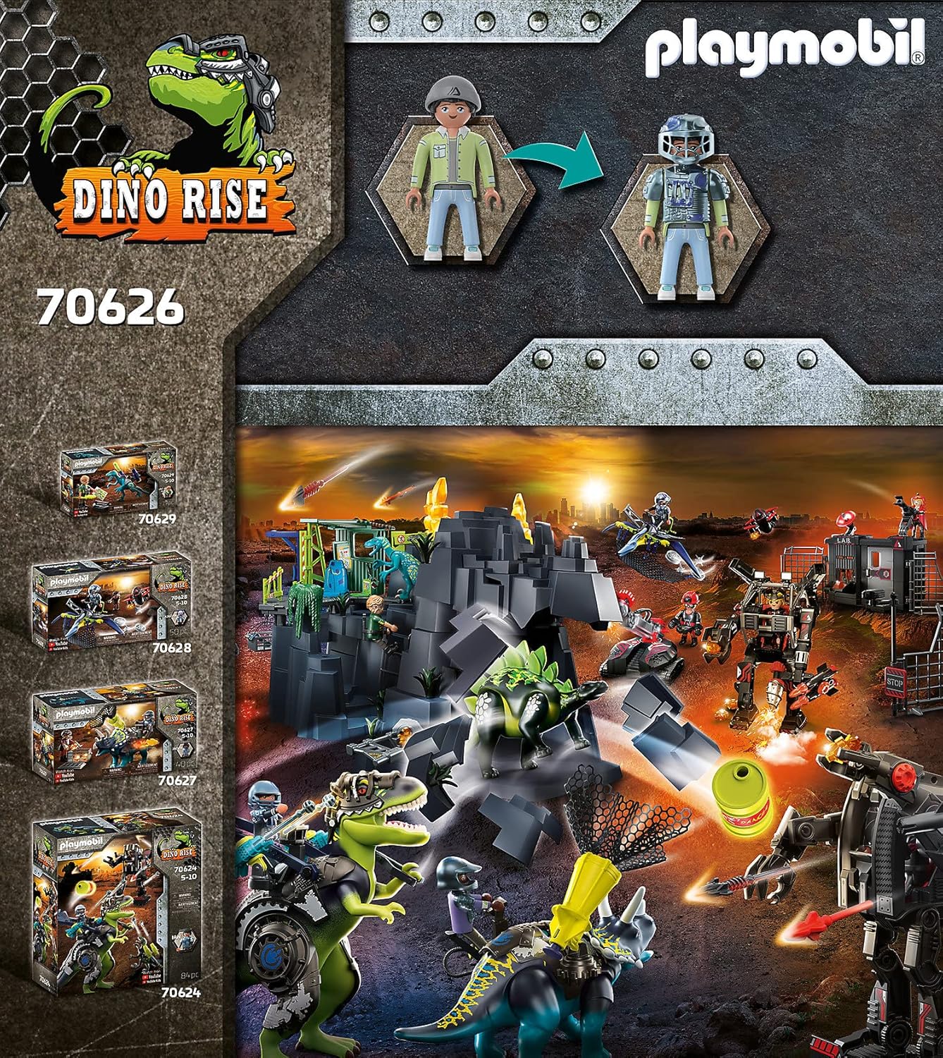 Playmobil Dino Rise Saichania La invasión del robot