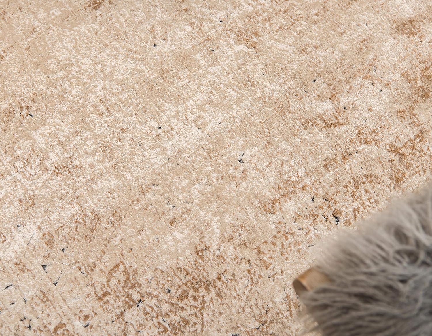 Unique Loom Chateau Collection – Alfombra con textura tradicional envejecida, Beige