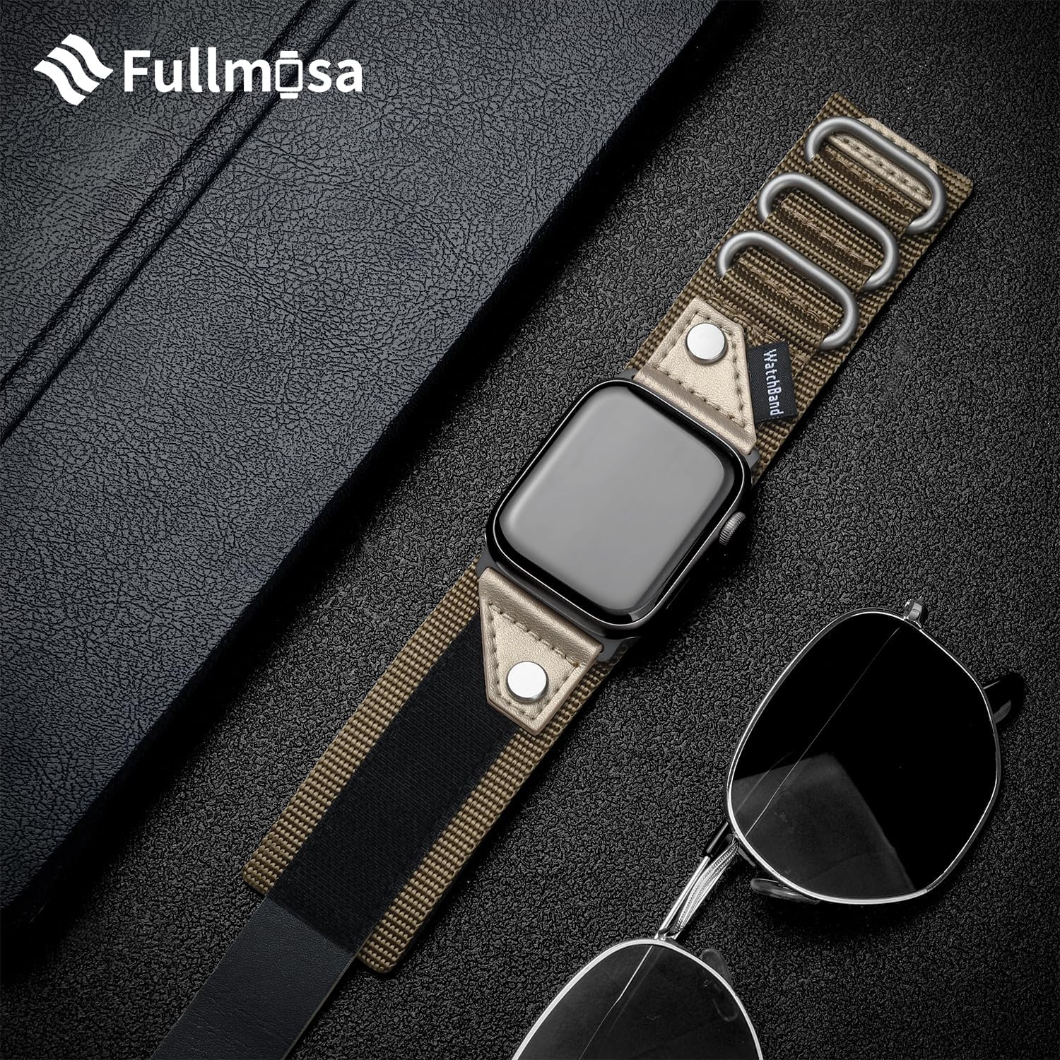 Fullmosa Correa compatible con Apple Watch de 1.654 in 1.732 in 1.772 in 1.929 in 1.496 in 1.575 in 1.614 in, correa de nailon para Apple Watch