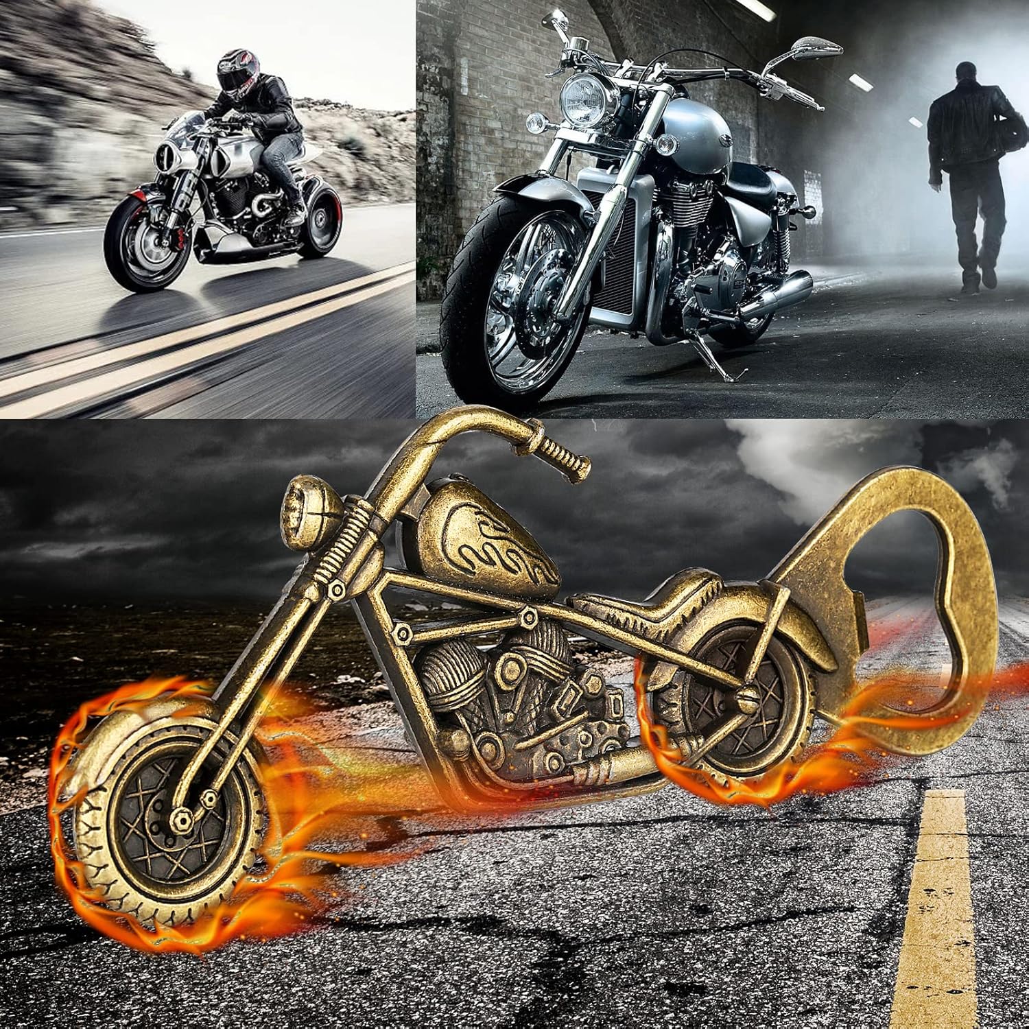 Abrebotellas de cerveza para motocicletas, regalos de cumpleaños y Navidad para hombres, mujeres, marido, novio, regalos de cerveza para hombres,