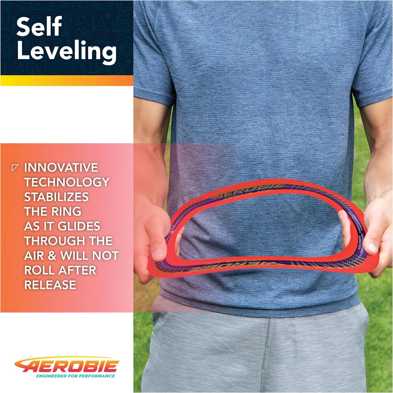 Aerobie Pro Blade – Anillo de tiro ligero para niños, para jugar al golf de disco, juegos en el patio trasero y más, juegos al aire libre para