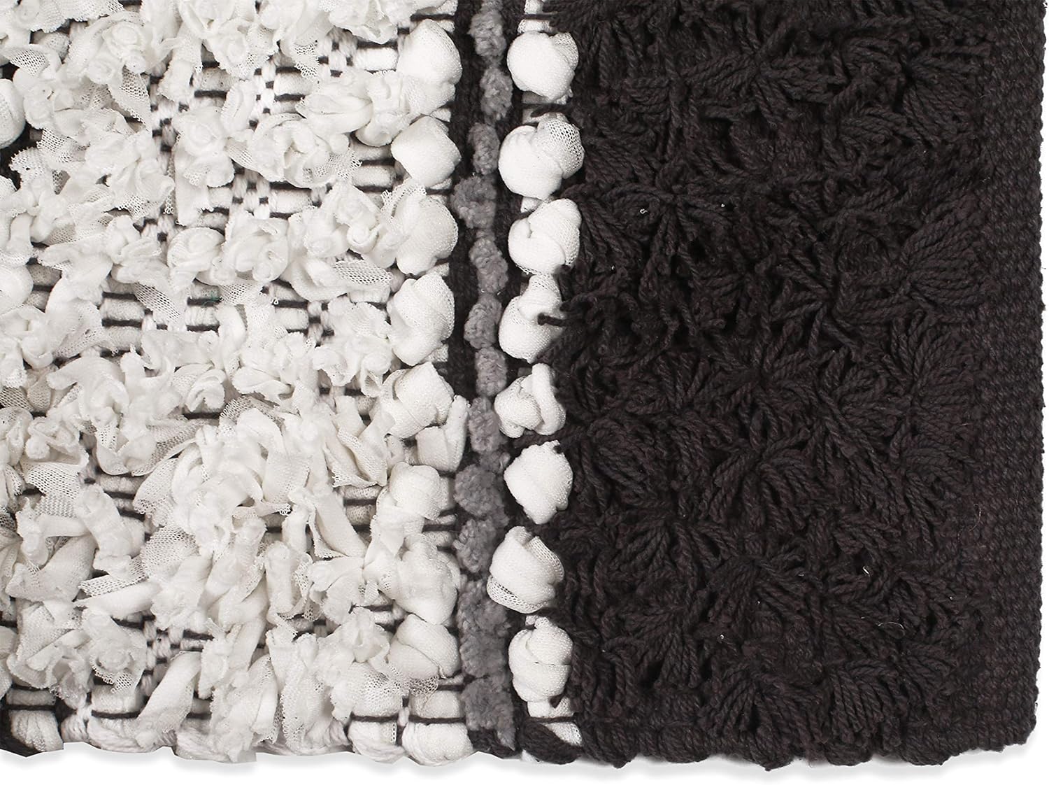 Ramanta Home Alfombra de baño de felpilla de 20 x 32 pulgadas, 100% algodón, suave, absorbente, color carbón, alfombra de baño de algodón, alfombra