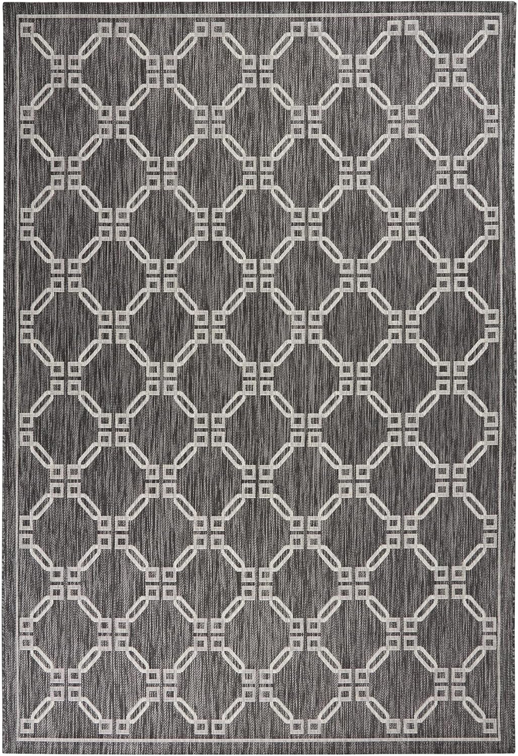 Nourison Garden Party – Alfombra de área de 2.2 x 7.6 pies, tradicional, enrejado, dormitorio, sala de estar, comedor, cocina, fácil limpieza, no se