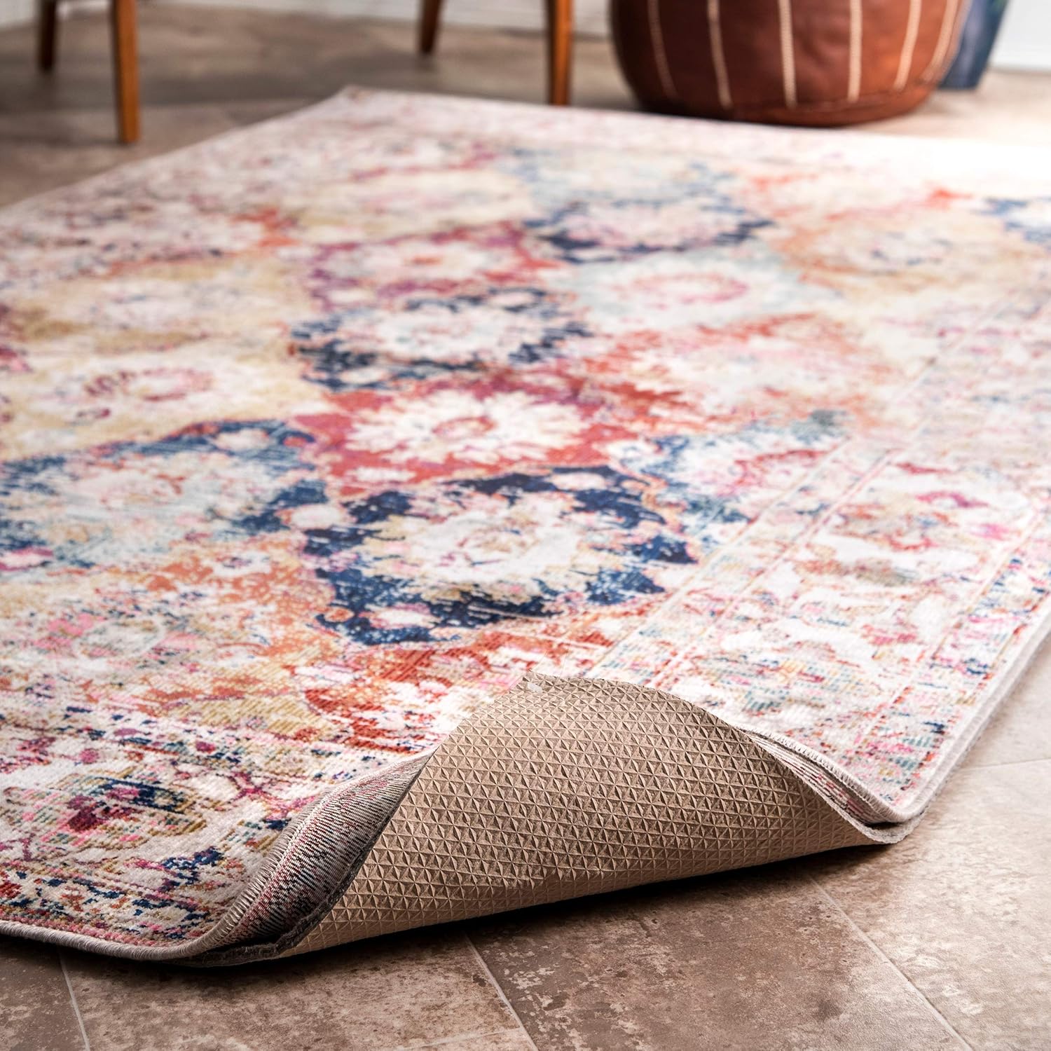 nuLOOM Cooper – Almohadilla acolchada para alfombra, 5 x 8 pies, gris