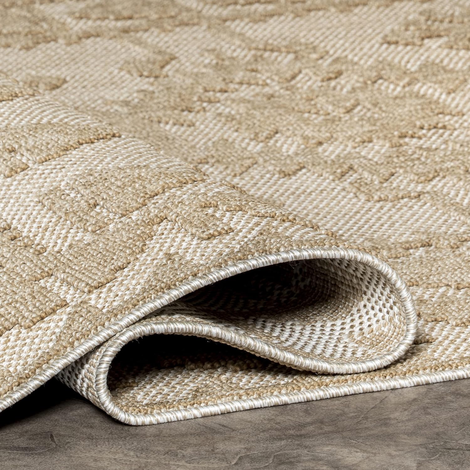 nuLOOM Miesha – Alfombra persa de transición para interiores y exteriores, 5 x 8 pies, color beige