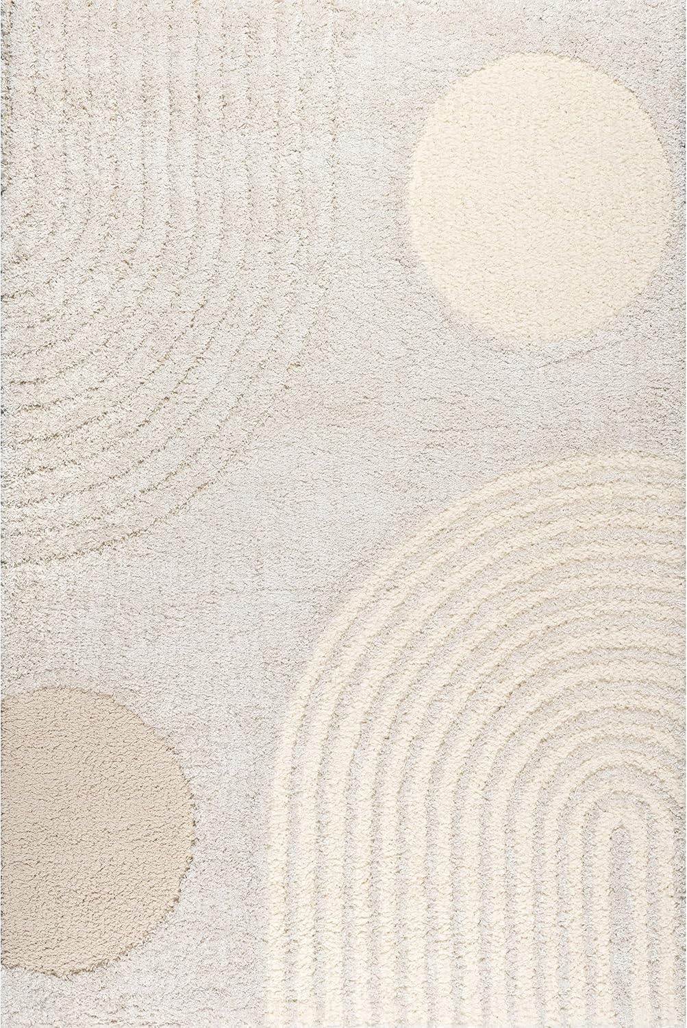 nuLOOM Gloria – Alfombra abstracta de pelo, 3 x 5, beige